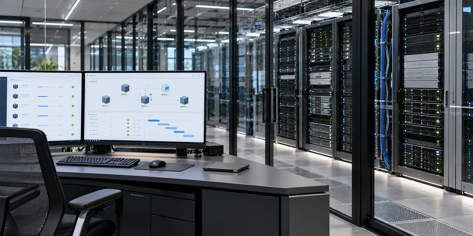 Illustration of managed cloud workloads and backup operations alongside enterprise storage infrastructure