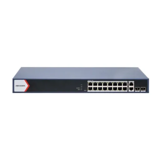Hikvision DS-3E1520P-EI — 16 GE POE, 2 GE RJ45, 2 GE SFP, 230W L2, Smart Managed, 16 Gigabit RJ45 PoE ports, 2 Gigabit RJ45 port, 2 Gigabit SFP po