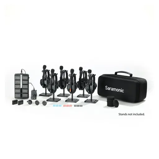 Saramonic WiTalk9-6S 6-Person Full-Duplex Wireless Intercom System with Single-Ear Headsets (1.9 GHz)