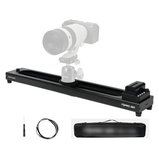 Accsoon Camera Video Slider S60 Adjustable 24''/60cm Motorized with Full Button Control 120° Panoramic Shooting Support APP Bear 4kg Horizontally Bluetooth Connect (AA-S01M | S60)