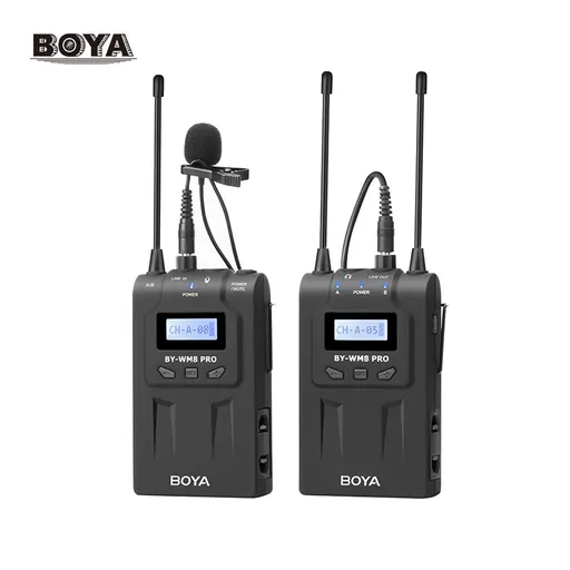 Boya by-WM8 Pro-K1 UHF Wireless Microphone System 48 Channels Mono/Stereo Mode LCD Display 100M Effective Range