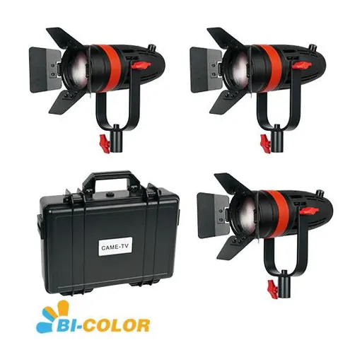 Came-Tv Boltzen 55w Fresnel Focusable LED Bi-Color 3pcs Kit