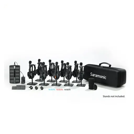 Saramonic WiTalk9-9S 9-Person Full-Duplex Wireless Intercom System with Single-Ear Headsets (1.9 GHz)