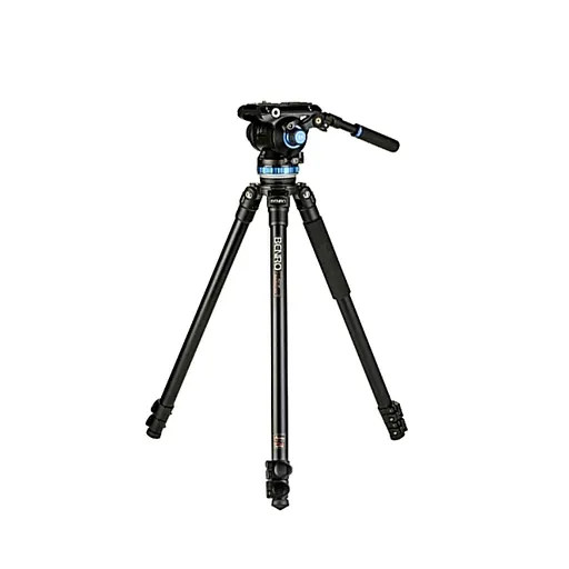 Benro A373F Aluminum Single Tube S8PRO Head - 75mm Half Ball Adapter 3 Leg Sections