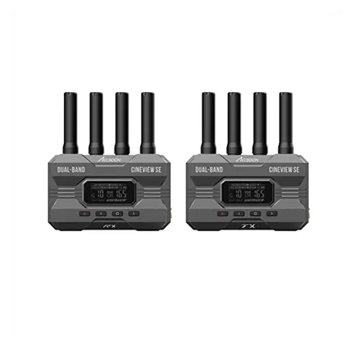 Accsoon CineView SE Wireless Video Transmitter and Receiver,Dual-Band Transmission,Range of 1200 ft/350m,Latency 0.05s&1080P HD Video , HDMI and SDI,Support 4 Devices