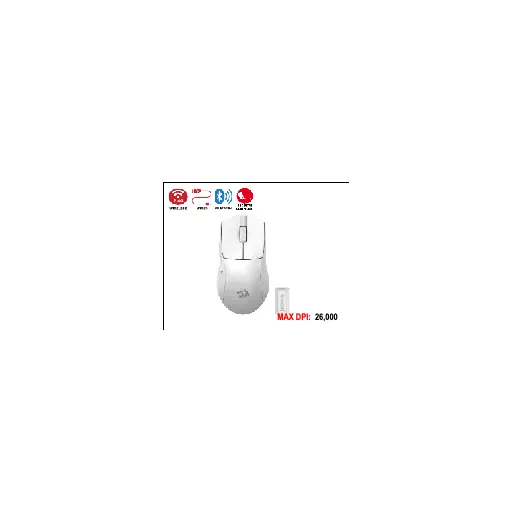 Redragon KING 4K PRO (WHITE) RD (M916W-PRO-4K) — •Adjustable (DPI 1000 / 2000 / 4000 / 8000 / 26000)