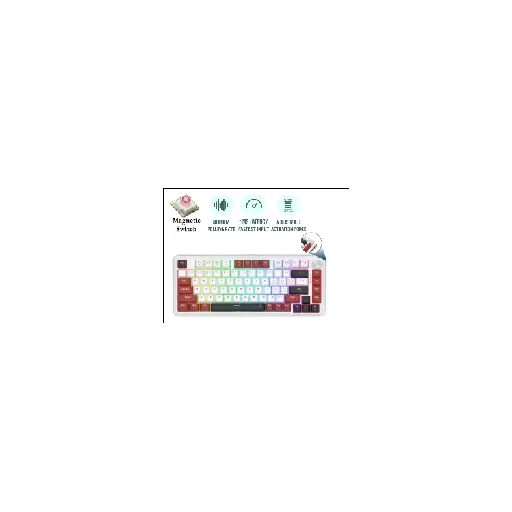 Redragon STORMHUNTER (WHITE+RED+BLACK) RD (K721WRB-RGB-M) 81+1 KEYS 75% LAYOUT DESIGN — •Compact 75% Layout + 1 multifunction knob