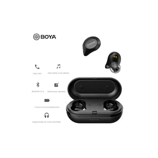 Boya AP1 Earbuds (Black/White)