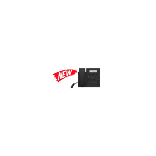 Hikvision DS-KP6000-HE1 — 128 x 48 black and white dot matrix screen with backlight; only audio intercom, 4 SIP Lines;33 physical keys; 2 10/100Mb