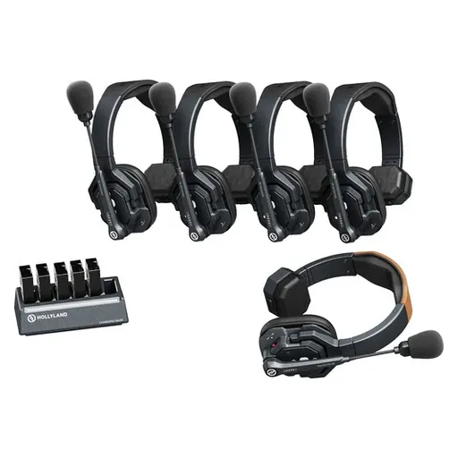 Hollyland Solidcom SE Global 5S 5-Person Full-Duplex Single-Ear Noise-Canceling Headset Intercom System (2.4 GHz)