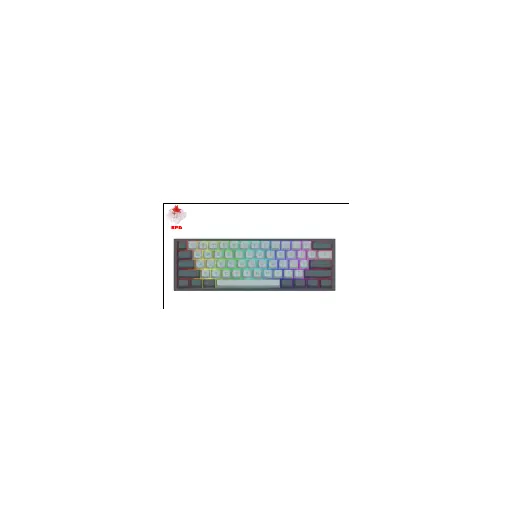 Redragon FIZZ (GRADIENT GREY) RD (K617GG-RGB) 61 KEYS 60% LAYOUT DESIGN — •Ultra-compact 60% Layout