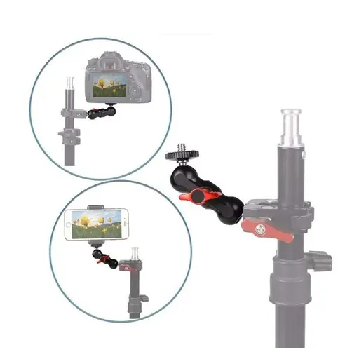 Camkoo Mini Magic Arm with Double Ballhead for Monitors Led Light