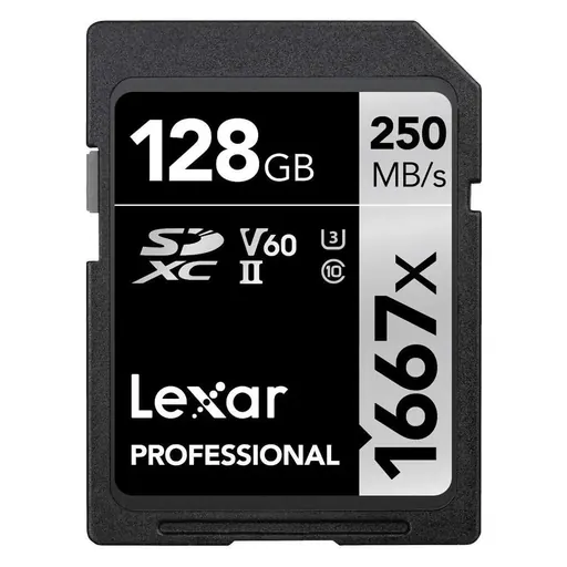 Lexar 128GB Professional 1667x UHS-II SDXC Memory Card