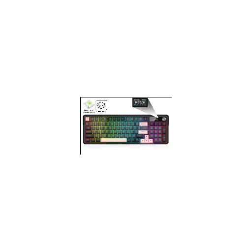 Redragon GALATIN PRO (GREY+BLACK+PINK) RD (K719GBP-RGB-PRO) 95 KEYS 96% LAYOUT DESIGN — •Compact 96% Layout (includes numpad + function row)