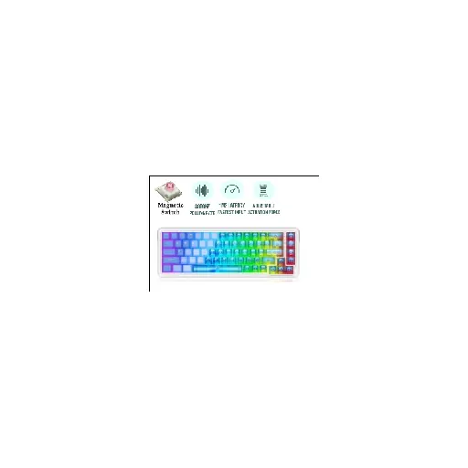 Redragon NOVA MAGNETIC (WHITE+BLUE TRANS.) RD (K709PLB-RGB-M) 68 KEYS 65% LAYOUT DESIGN — •Compact 65% Layout