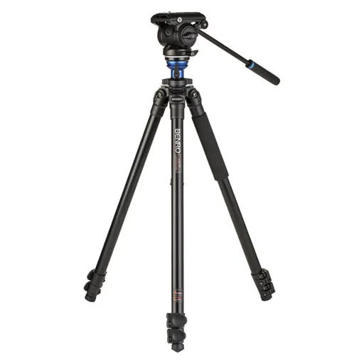 Benro A2573F Aluminum Single Tube Tripod with S4Pro Fluid Video Head