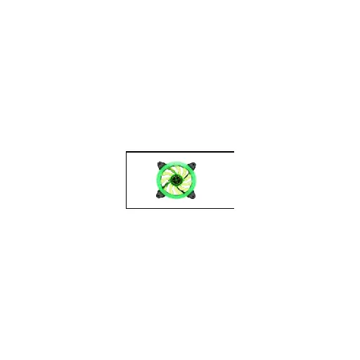 Coolman 12CM SINGLE FAN (GREEN LED) — • Fan Size: 12cm