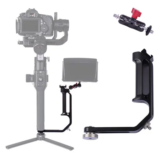 DigitalFoto M0667II Universal L-Bracket with Cold Shoe Mount for Single-Handle Gimbal
