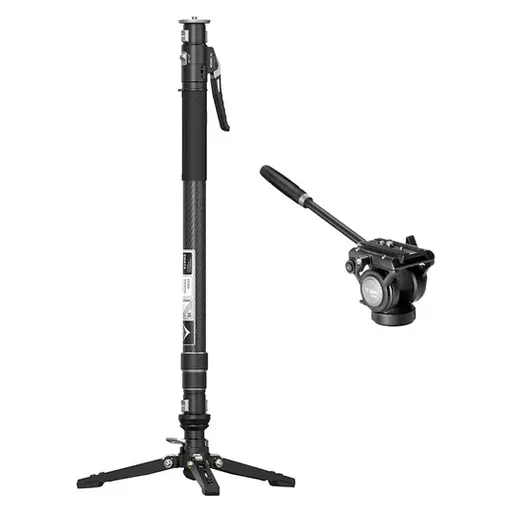 YC Onion Pineta Pro Carbon Fiber Monopod with Pedal Base and FH60 Fluid Head