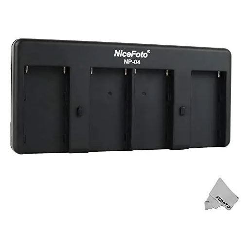 Nicefoto NP-04 NP-F Battery to V-Mount Battery Converter Adapter Plate 4-Slot
