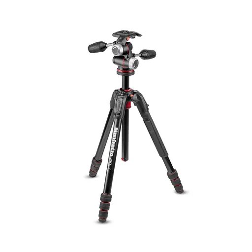 Manfrotto MK190GOA4-3WX 190go! MS Aluminum Tripod Kit 4-Section with XPRO 3-Way Head