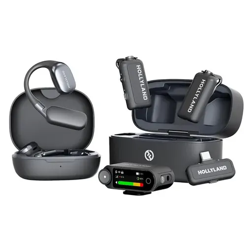 Hollyland LARK MAX 2 Ultimate Combo 2-Person Wireless Microphone System for Cameras and Mobile Devices (Space Gray, 2.4 GHz)