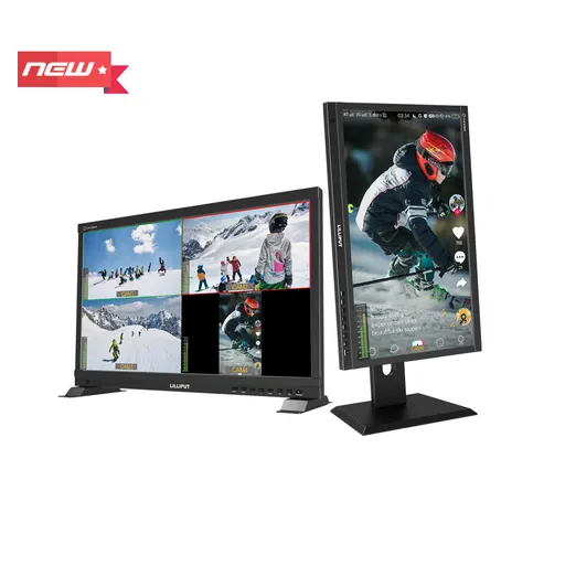 Lilliput PVM220S 21.5” Live Stream Quad Split Multiview Monitor with Vertical Display and Carrying Flight Case