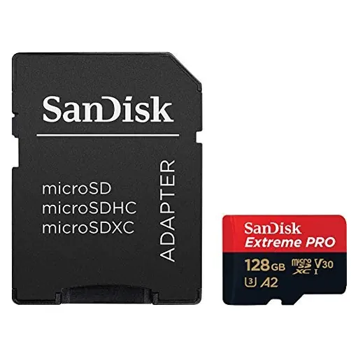 Sandisk Extreme Pro SDXC UHS-I U3 A2 V30 128GB + Adapter, SDSQXCY-128G-GN6MA