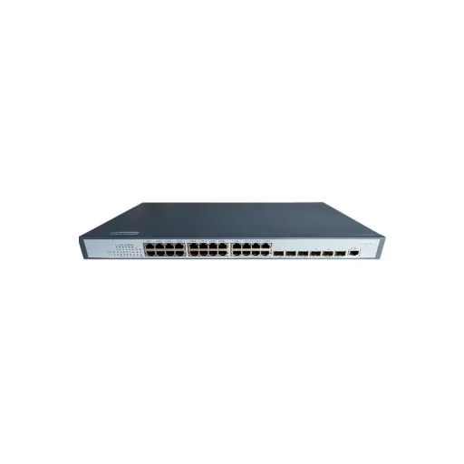 Hikvision DS-3E3730 — L3, 24 Gigabit RJ45 ports, 6 10G SFP+ ports, OSPF, IPv6, IEEE802.1x, IGMP, STP/RSTP/MSTP/ERPS/VRRP, Console/web/ssh mana