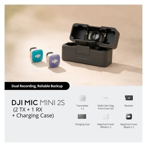DJI Mic Mini 2S (2 TX + 1 RX + Charging Case)