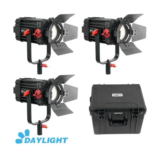 Came-Tv Boltzen 100w Fresnel Focusable LED Daylight 3pcs Kit