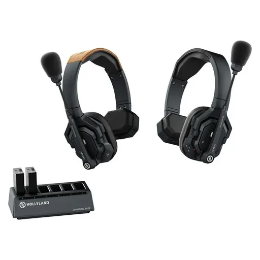 Hollyland Solidcom SE Global 2S 2-Person Full-Duplex Single-Ear Noise-Canceling Headset Intercom System (2.4 GHz)