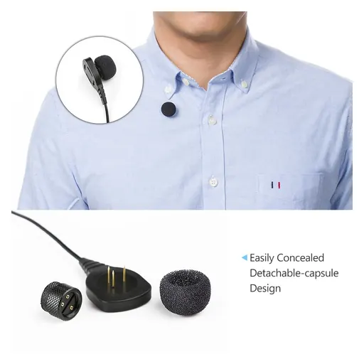Boya BY-HLM1 Wearable Pin Microphone Omnidirection Conderser Lavalier Mic 3.5mm Plug