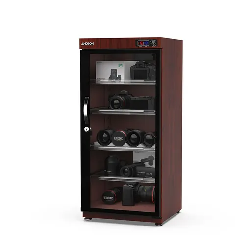Andbon DS-125S-RM 125L Large Auto-Dehumidifier Digital Dry Cabinet (Dark Wood Grain)