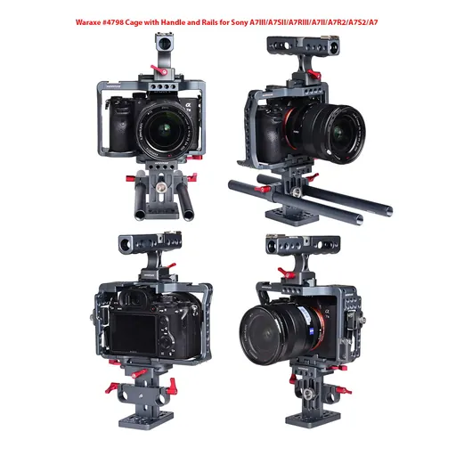 Waraxe #4798 Cage with Handle and Rails Built-in Quick Release Fits Arca Swiss For All Generation Of Sony A7 Series