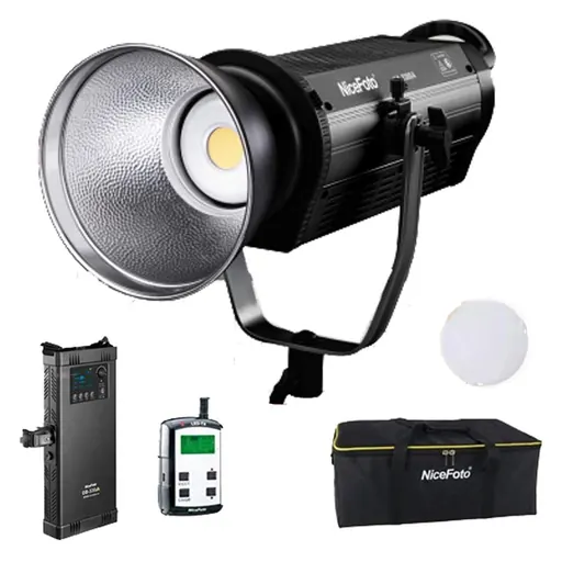 Nicefoto HA-3300A COB Led Video Light 330W Bi Color 3200k-6500k CRI & TLCI 96 with 5 Pre-Programmed Lighting Effects, Support Remote/APP Control