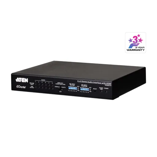ATEN VE66DTH 6 x 6 Dante Audio Interface with HDMI