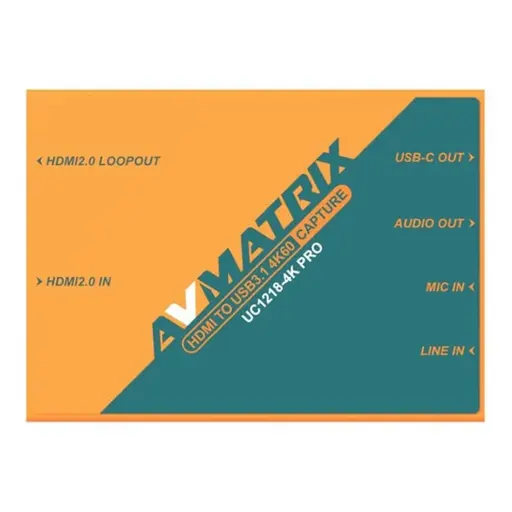 AVMatrix UC1218-4K PRO HDMI to USB 4K Capture Box