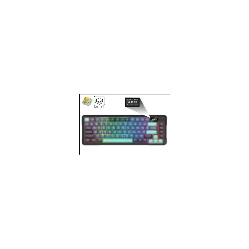 Redragon BEHEMOTH PRO (GRAY-BLUE-GREEN) RD (K724GBG-RGB-PRO) 81 KEYS 75% LAYOUT DESIGN — •Compact 75% Layout (function row + navigation cluster)
