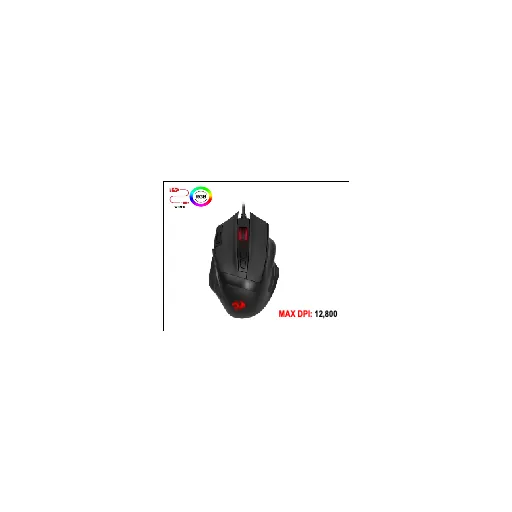 Redragon DARKING (BLACK) RD (M619) — •Adjustable (DPI preset level 400 / 800 / 1600 / 2400 / 3200 up