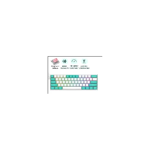 Redragon FIDD (WHITE+BLUE) RD (K683WB-RGB) 61 KEYS 60% LAYOUT DESIGN — •Compact 60% Layout