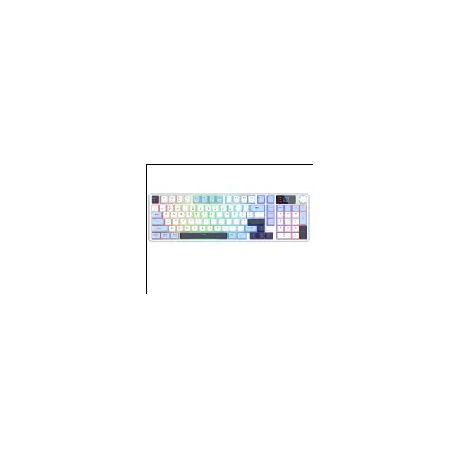 Redragon RM98 ARIA PRO (WHITE+BLUE) RD (K527WBL-PRO) 98 KEYS 96% LAYOUT DESIGN — •Tri-mode: USB-C Wired, 2.4GHz wireless, BT 5.0