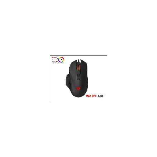 Redragon GAINER (BLACK) RD (M610) — •Adjustable (DPI 1000 / 1600 / 2400 / 3200)