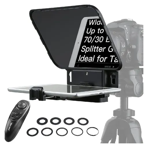 Desview / BESVIEW T3 TELEPROMPTER WITH TWO COLD SHOE MOUNT AND REMOTE CONTROL SUPPORT FOR DSLR, SMARTPHONE AND TABLET