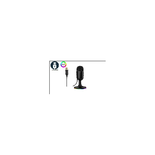 Redragon PULSAR (BLACK) RD (GM303) USB CABLE — •USB studiomicrophone with RGB lighting.