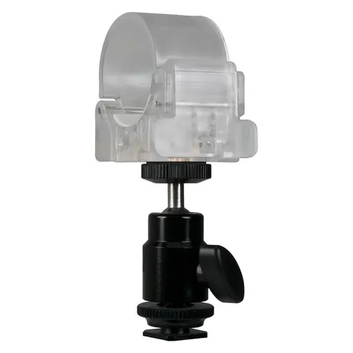Nanlite Pavotube Transparent Polycarbonate Clip and Mini Ball Head with Hot Shoe Adapter