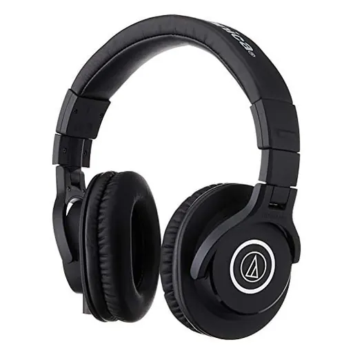 Audio-Technica ATH-M40x Professional Studio Monitor Headphone, Black, with Cutting Edge Engineering, 90 Degree Swiveling Earcups, Pro-grade Earpads/Headband, Detachable Cables Included