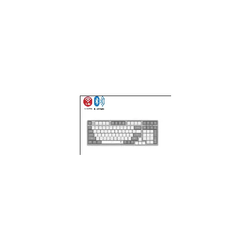 Redragon OFFICEKEY COMPACT PRO RD (BK-7114WG) WHITE+GRAY — 2.4G WIRELESS & BLUETOOTH KEYBOARD