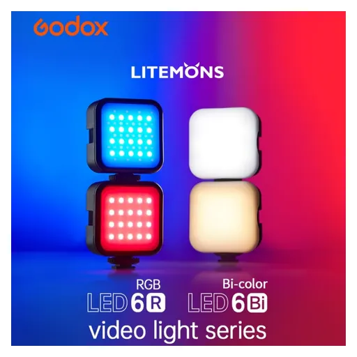 Godox LED 6R Litemons RGB Pocket-Size LED Video Light (RGB & 3200 to 6500K)
