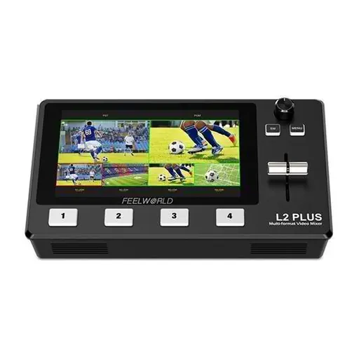 Feelworld L2 PLUS Multi-camera Video Mixer Switcher with 5.5" LCD Touch Screen PTZ Control Chroma Key USB3.0 live streaming
